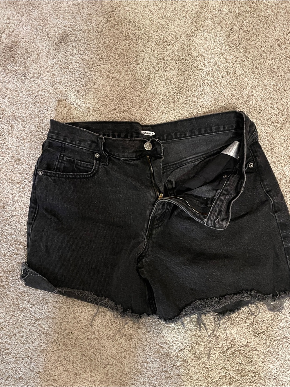 Old Navy Black Denim Cutoff Shorts - Women